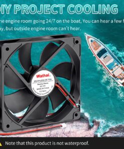Wathai 120x120x25mm 120mm 12V 0.45A 2Pin DC Brushless Cooling Fan 12V 2Pin 3000RPM 15 812p0NFV5ML