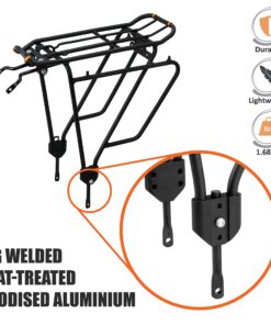 Alternative view of Ibera Bike Rack - Bicycle Touring Carrier Plus+ for Disc Brake/Non-Disc Brake Mount, Fat Tire Bikes, Frame-Mounted for Heavier Top & Side Loads, Height Adjustable for 26"-29" Frames Non-disc Brake