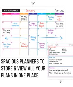 STYLIO Dry Erase Calendar Whiteboard. Set of 3 Magnetic Calendars for Fridge: Monthly, Weekly Organizer & Daily Notepad. Refrigerator & Wall Family Calendar. 4 Fine Point Markers & Eraser Included White 24 812qZrxycIL 2
