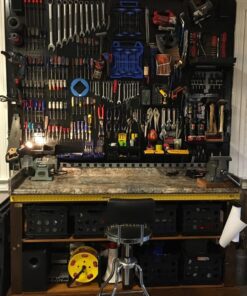 Pegboard Organizer Wall Control 4 ft. Metal Pegboard Standard Tool Storage Kit with Black Toolboard and Black Accessories 41 812qf03R9OL
