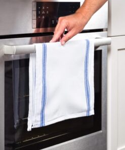 Aunti Em's Kitchen Dish Towels Set (13 Pack) for Kitchen Decor Super Absorbent 100% Natural Cotton Zero-Lint - 25.5 x 15.5 Inch (13-Pack Red, Green & Blue Stripes) 13-pack Red, Green & Blue Stripes 26 812qlK2fHYL 2