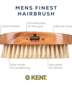Kent MC4 Finest Men's Hair Brush And Facial Brush For Beard Care - Exfoliating Natural Boar Bristle Brush For Mens Grooming, Scalp Brush, Royalty Brush, And Beard Straightener For Men's Skin Care 11 812qz9FyeLL