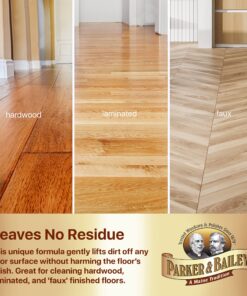 PARKER & BAILEY WOOD FLOOR CREAM – Use on Hardwood, Laminated or Faux Finished Floors. Shine Restorer Protector, Surface Cleaner House Cleaning Supplies Home Improvement, Natural Look, Cuts Grease 15 812r8851pfL