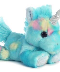Alternative view of Aurora® Vibrant Bright Fancies™ Blueberryripple Unicorn™ Stuffed Animal - Eye-Catching Fun - Delightful Cuddles - Blue 7 Inches