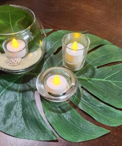 Moon Boat 120PCS Tropical Palm Leaves Plant Imitation Leaf-Hawaiian/Luau/Jungle Party Table Decorations 38 812sZtCDbWL