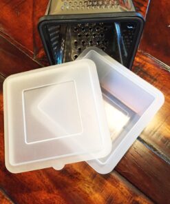 Oliver & Kline Boxed Grater, Stainless Steel Box Surface Glide Technology & Vegetable Slicer Grater with Container for Storage Space A+ Kitchen Gift-4 Sided for Vegetables, Fruit 35 812uVjAzDqL