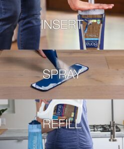 Bona Hardwood Floor Cleaner Spray Mop Cartridge - 34 fl oz - Unscented - Refillable - Residue-Free Floor Cleaning Solution for Bona Spray Mops for Wood Floors 13 812v09k1waL