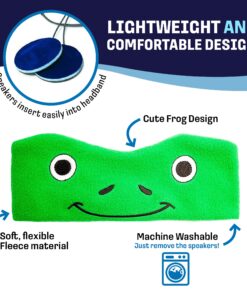 CozyPhones Over The Ear Headband Headphones - Kids Headphones Volume Limited with Thin Speakers & Super Soft Fleece Headband - Green Frog 25 812vTS08yXL 2