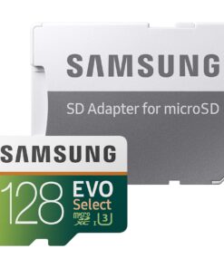 Alternative view of SAMSUNG (MB-ME128GA/AM) 128GB 100MB/s (U3) MicroSDXC EVO Select Memory Card with Full-Size Adapter 1 Count (Pack of 1) Card and Adapter Only