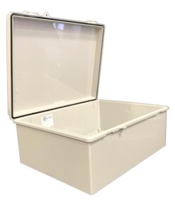 BUD Industries NBB-15247 Style B Plastic Outdoor NEMA Box with Solid Door 15.68" L x 11.73" W x 6.3" H, Gray 11 812vxf4tmAL
