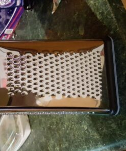 Oliver & Kline Boxed Grater, Stainless Steel Box Surface Glide Technology & Vegetable Slicer Grater with Container for Storage Space A+ Kitchen Gift-4 Sided for Vegetables, Fruit 50 812wTNS 3dL