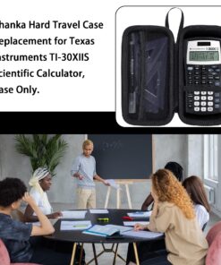 Khanka Hard Travel Case Replacement for Texas Instruments TI-30XIIS Scientific Calculator, Case Only (Black) Black 11 812wcfdgjKL