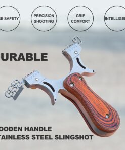 D&Q Slingshot High Velocity Catapult with 10 Pcs Flat Bands Powerful Professional Sling Shot with Aiming Points for Adult Shooting Fishing Hunting Competition 25 812wiqq6QSL