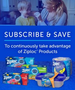 Ziploc Gallon Food Storage Freezer Bags, Grip 'n Seal Technology for Easier Grip, Open, and Close, 28 Count 28 Count (Pack of 1) 17 812xpDPznnL