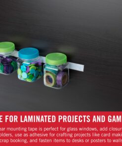 VELCRO Brand - Thin Clear Fasteners | General Purpose/ Low Profile | Perfect for Home or Office | 3 1/2in x 3/4in Strips, Clear 8 812xqQJClCL