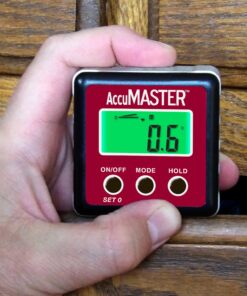 Calculated Industries 7434 AccuMASTER 2-in 1 Magnetic Digital Level and Angle Finder Certified IP54 Dust and Water Resistant,Red Brick Maroon Digital Angle Finder 32 812zUglZ86L
