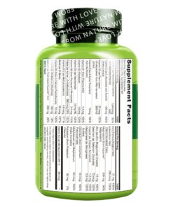 NATURELO Prenatal Multivitamin with Gentle Chelated Iron, Methyl Folate, Plant Calcium & Choline - Vegan, Vegetarian - Non-GMO - Gluten Free - 180 Capsules - 2 Month Supply 180 Count (Pack of 1) 27 812zcdcu2L