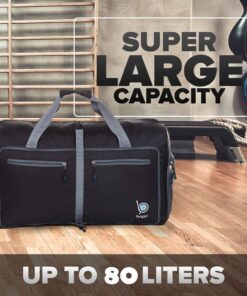 Bago Large Duffel Bags for Traveling - 40L 60L 80L 100L 120L 140L Spacious Duffle Bag for Travel with Shoe Compartment for Men Women | Durable, Foldable & Lightweight | Explore the World in Style Black 26 812zotQ6xOL