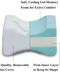 InteVision Memory Foam Knee Pillow for Side Sleepers, Body Positioner Pillow, Leg Spacer Pillow with Bamboo Cover 8 813 xRJPTRL