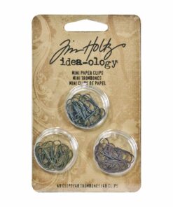 Alternative view of Advantus Metal Mini Paper Clips by Tim Holtz Idea-ology, 48 per Pack, 5/8 Inch, Antique Finishes, TH92791