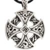 Trilogy Jewelry Pewter Solar Cross Celtic Irish Druid Pendant on Leather Necklace 7 81319XwWVvL