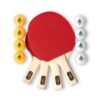 JOOLA Ping Pong Paddle Set with Ping Pong Balls & Carrying Case - Set of 4 or Set of 2 Table Tennis Paddles - Advanced Ping Pong Rackets & Portable Table Tennis Accessories for 2-4 Players 4 Player Hit Set 