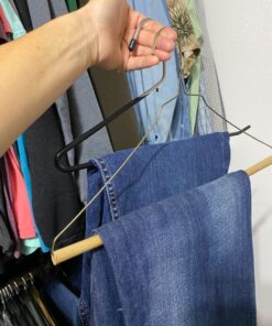 Jeronic Pant Hangers, 20 Pack Steel, Black, 20 Count 44 8132U7xJvmL