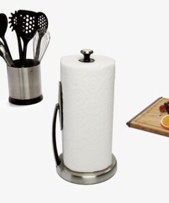 OXO Good Grips SimplyTear Paper Towel Holder - Stainless Steel (Silver & Black) 34 8134Wg1NNdL 2