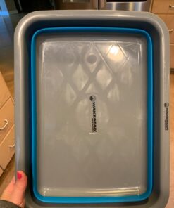 Wakeman Outdoors Collapsible Multiuse Wash Bin- Portable Wash Basin/Dish Tub/Ice Bucket with 10 L Capacity for Camping, Tailgating, More Blue 1 Pack Outdoor 42 8134jEY0ZTL