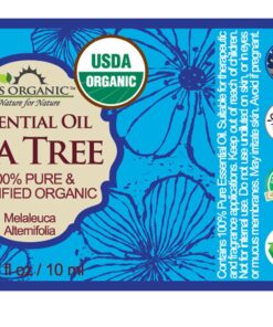 US Organic 100% Pure Tea Tree Essential Oil - USDA Certified Organic, Steam Distilled, Sourced from South Africa, Undiluted, Non-GMO (10 ml (Pack of 1)) 0.33 Fl Oz (Pack of 1) 13 8135qUvx8ZL