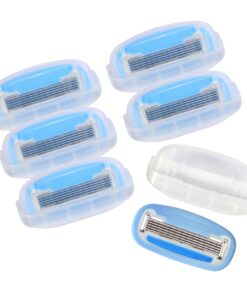 Amazon Basics 5-Blade Razor Refills for Women, 6 Count (Fits Amazon Basics Razor Handles Only) (Previously Solimo) 6 Count (Pack of 1) 6 Refills 14 813663RWduL