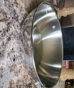 Cooks Standard Wok Multi-Ply Clad Stir Fry Pan, 13" with High Dome lid, Silver 80 81376fecT7L