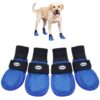 Hipaw Summer Breathable Dog Boots Nonslip Sole Paw Protector for Hardwood Floor XL: Insole Wide 2.83" Blue