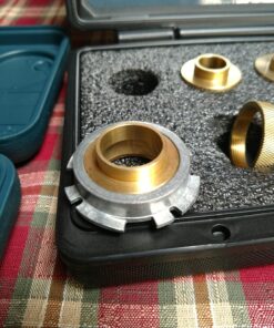 POWERTEC 10Pcs Solid Router Template Bushing Guides Sets 5/16 to 1 Inch with Molded Carrying Case. Fits All Porter Cable Style Router Sub Bases. Perfect for Precision Woodworking (71051) Guide Bushing Set 34 8137wI3xDL