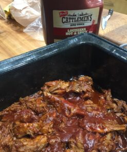 Cattlemen's Louisiana Hot & Spicy BBQ Sauce, 1 gal - One Gallon Container of Spicy Barbeque Sauce Made with Ripe Tomatoes, Best on Shrimp, Chicken Tacos, Meatballs and More 33 8138L8HERL
