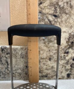 KUKPO High Quality Stainless Steel Potato Masher with Broad and Ergonomic Horizontal Handle – Fine-grid Mashing Plate for Smooth Mashed Potatoes, Vegetables and Fruits 18 8138u8J6iL