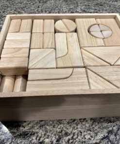 Melissa & Doug Standard Unit Solid-Wood Building Blocks With Wooden Storage Tray (60 pcs) - Classic Blocks For Toddlers Ages 3+ 41 81399hEk1qL