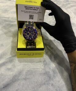 Invicta Men's 6983 Pro Diver Collection Chronograph Blue Dial Black Polyurethane Watch 43 8139NVmhrKL