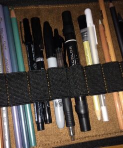 Speedball Art Products Genuine Leather Storage Case for Pencils, Makers, Pens and Art Supplies Antique Brown 120 Pencil Capacity 67 813AQQXLeOL