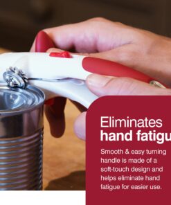 Zyliss Lock N' Lift Can Opener - Can Opener with Lid Lifter Magnet - Manual Can Opener with Locking Mechanism - Safe and Easy-to-Turn - Stainless Steel - Red Lock & Lift Red 20 813CNwTKndL