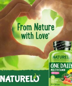 NATURELO One Daily Multivitamin for Women - Energy Support - Whole Food Supplement to Nourish Hair, Skin, Nails - Non-GMO - No Soy - Gluten Free - 60 Capsules - 2 Month Supply 60 Count (Pack of 1) 29 813DbnPQ0eL