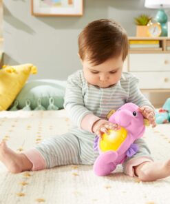 Fisher-Price Musical Baby Toy, Soothe & Glow Seahorse, Plush Sound Machine With Lights & Volume Control For Newborns, Pink Pink Easy-to-Open Packaging 17 813Ey0YL3IL