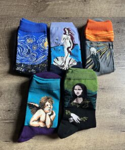 Chalier Womens Fun Socks Famous Painting Patterned Art Socks & Printed Cool Novelty Funny Socks for Women One Size 1 Set A-oil Painting Multicolor 2 (5 Pairs) 24 813HmefbiNL