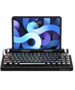 QWERKYTOYS Qwerkywriter S Typewriter Inspired Retro Mechanical Wired & Wireless Keyboard with Tablet Stand 24 813I8XfPiSL 1