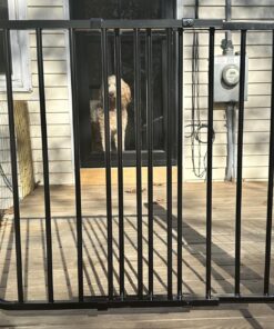 Cardinal Gates SS30OD Outdoor Baby Gate for Stairs - Adjustable Outdoor Dog Gate - Aluminum Safety Gate for Kids & Pets - Can be Installed at Angles - 27 to 42.5 Inches Wide - Black 31 813LS3jWdNL