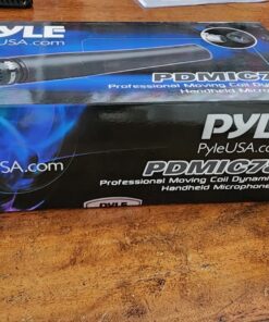 PYLE-PRO Professional Handheld Moving Coil Microphone - Dynamic Cardioid Unidirectional Vocal, Built-in Acoustic Pop Filter, Includes 15ft XLR Audio Cable to 1/4'' Audio Connection - Pyle PDMIC78,Black Mic 41 813OK3 2zpL