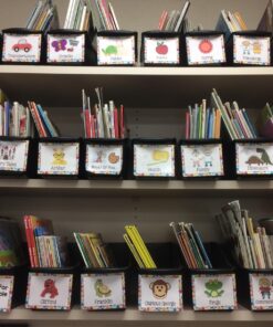 Storex Large Book Bin, Interlocking Plastic Organizer for Home, Office and Classroom, Black, 6-Pack (70109E06C) 36 813PMPahKzL