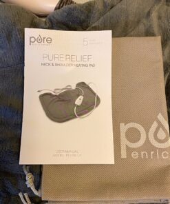 Pure Enrichment® PureRelief™ XL Heating Pad - 12" x 24" Electric Heating Pad for Back Pain & Cramps, 6 Heat Settings, FSA/HSA Eligible, Soft Machine Wash Fabric, Auto-Off & Moist Heat (Charcoal Gray) 40 813Q9pTY7qL