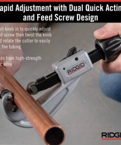 RIDGID 31632 Model 151 Quick-Acting Tubing Cutter with 1/4"-1-5/8" Cutting Capacity, Silver Black Tubing Cutter, Small 25 813QQS7XtmL