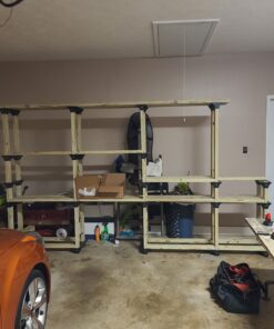 2x4basics 90124MI Custom Shelving and Storage System Shelflinks, Black, 6 Pack 59 813Qp0YFS7L